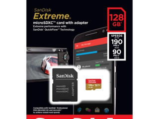 SanDisk 128 GB / 256 GB SDXC, Extreme Pro 200mb/s, Noi in cutie ! Originale ! Garanție! foto 7