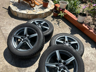 215/55 R16 Jante de la Alutec originale + Anvelope Bridgestone Iarna foto 2