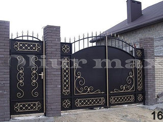 Porți , garduri , balustrade, copertine, gratii, uși metalice și alte confecții din fier. foto 2