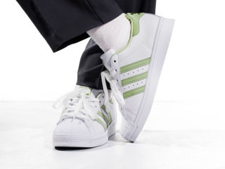 Adidas Superstar White/Green Women's foto 4