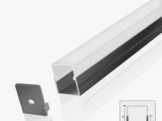 Profil flexibil din aluminiu pentru bandă LED 2-3 metri, panlight, profil LED, banda LED COB foto 9