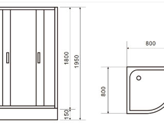 Cabina de dus VLM BS1001 Mosaic 80x80 H195 ..livram rapid foto 3