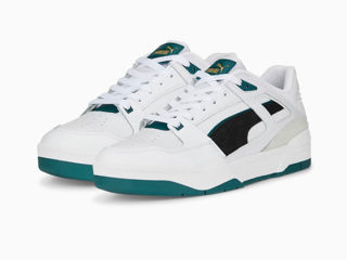 Puma slipstream in white with black and green foto 2