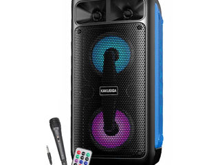 Boxă Stereo cu Bluetooth, lumini Disco și microfon