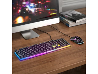 Gaming Set 2 in 1 (Tastatură + Mouse cu iluminare) foto 5