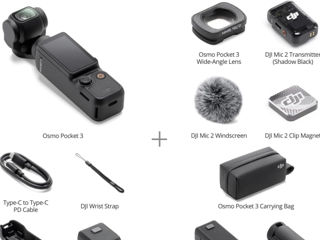 DJI Osmo Pocket 3 Creator Combo, Vlogging Camera with 1'' CMOS & 4K/120fps Video, 3-Axis Stabilizati foto 4