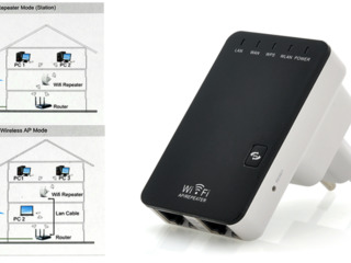 Repeater WiFi 300 мбит/с-2.4GHz Репитер усилитель беспроводного сигнала foto 6