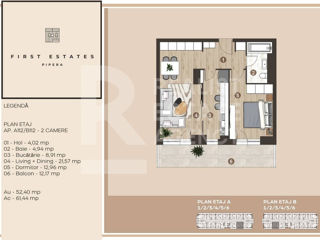 Vânzare, apartament, 2 camere, first estates pipera (faza i) foto 11