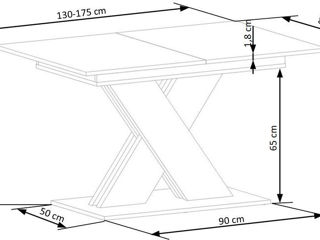 Masă extensibilă Halmar 135/175x85 - Livrare în toată Moldova! Credit 0% foto 7