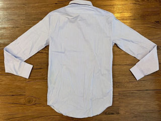 The Kooples Men's Casual Dress Shirt Slim Blue Striped Cotton Size Xs, S, L foto 9