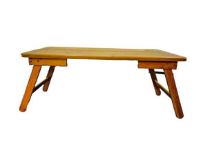 Представляем вам стильный складной кроватный столик из бамбука размером 33x55 см всего за 435 лей! foto 2