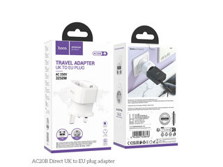 HOCO AC20B Adaptor direct din Marea Britanie la UE