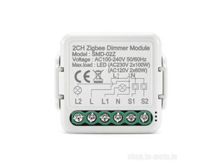 SMD-02Z Zigbee Dimmer Module, 2 channel. 2-канальный модуль регулировки яркости. foto 2