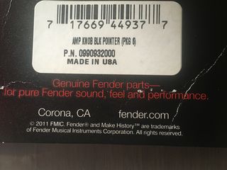 Комплект -  крышек   регуляторов  -  Fender  -  Made in USA