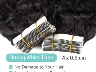 Лента Lacerhair с глубокими волнами для наращивания волос, натуральные  волосы foto 4
