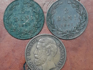 Monede 2 Bani. Romania ( 1867 )