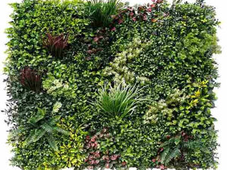 Искусственные зеленые панели.Panou verde din plante artificiale.