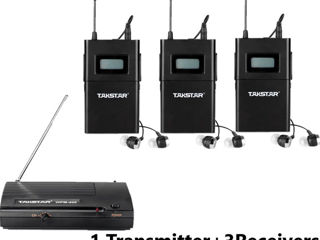 Monitorizare audio in-ear "Takstar WPM-202" (3 persoane) foto 1