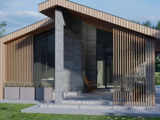 Casă de locuit individuală cu 2 niveluri S+P/stil modern/arhitecutră/3D/renovări/planuri/construcții foto 4