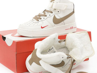 Nike Air Force 1 High Beige cu blana / с мехом foto 3