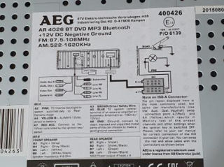 AEG AR 4026 BT DVD MP3 Bluetooth. Авторадио с выдвижным экраном. foto 3