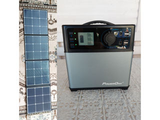 Poweroak PS5B + Panou solar 120W, Baterie externă, PowerBank 400Wh / 120000mAh