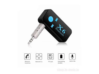 X6 Aux Audio Adapter 3.5mm Bluetooth - Блютуз Адаптер + Музыка + Громкая связь в Автомобиль foto 1