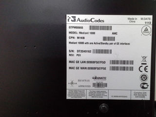 Audiocodes Mediant 1000B M1KB-D2AC foto 10