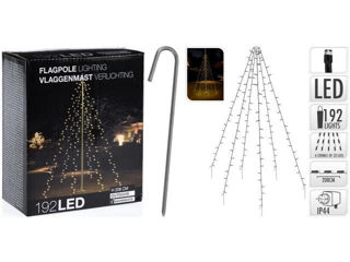 Luminite De Craciun "Piramida" 192Led 6Fetex32Led Alb-Cald, 2M