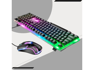 Gaming Set 2 in 1 (Tastatură + Mouse cu iluminare) foto 3