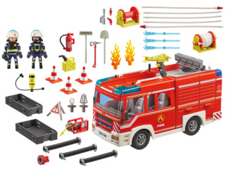 Jucărie constructor Playmobil mașină de pompieri