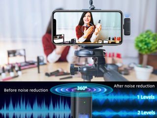 Беспроводной петличный микрофон K30 2 в 1 для iPhone-android foto 2