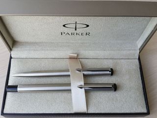 Ручки набор Parker металлические, шариковая и роллеровая foto 2