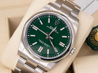 Rolex, Oyster Perpetual, Green dial, 41 mm foto 2