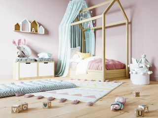Красивая кроватка-домик «Ми-ми каркасная» из массива ясеня foto 1