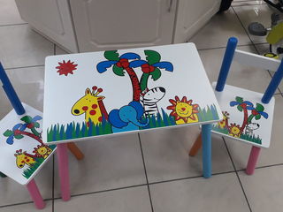 Набор детской мебели столик и два стульчика новые 790 лей. foto 3