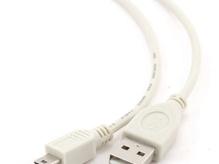 Cable Mini Usb2.0,  Mini B - Am, 1.8 M, 5Pin, Cablexpert, White, Cc-Usb2-Am5P-6