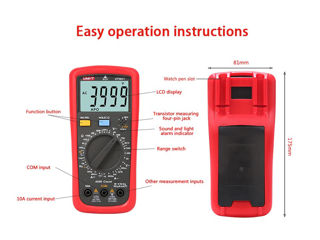 Multimeter UNI-T UT39A+ DC 1000V, AC 750V Мультиметр. foto 3