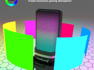 Zealsound RGB USB Condenser Gaming Microphone foto 5
