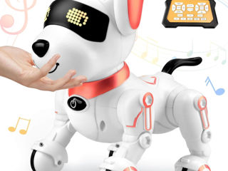 Caine robot interactiv jucaus cu telecomanda/ Игривый интерактивный робот-собака с дистанционным