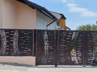Porți și garduri metalice traforate direct de la producator foto 15