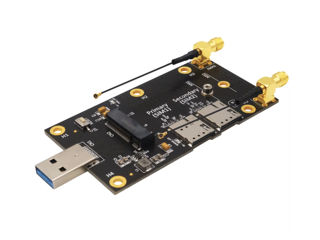 NGFF M.2 to USB 3.0 Adapter M2 Key B to USB 3.0 Type A for WWAN LTE Module Dual Nano SIM фото 0