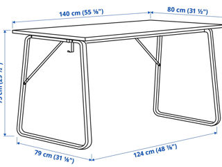 Set de mobilă pentru oficiu IKEA (Negru) foto 6