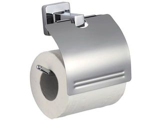 Suport Pentru Hartie Wc Cu Capac Msv Lucca 17Cm, Crom foto 2