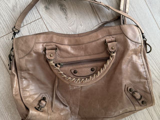 Balenciaga City Vintage Beige Leather Bag foto 0