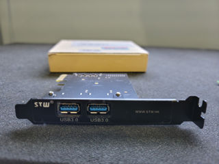 Плата расширения PCI-E к USB 3,0 STW-3002 PCI Express Card for Desktop Computer foto 2