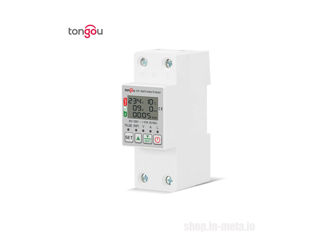 Contor de energie electrica, releu protectie tensiune TONGOU AC 63A TUYA WiFi TO-Q-SM263JWT