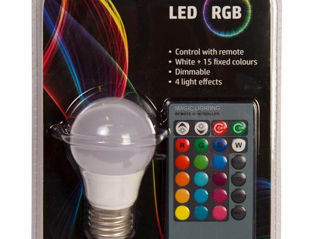 Becuri LED RGB cu telecomandă foto 2