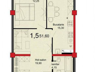 Apartament cu 1 cameră, 52 m², Telecentru, Chișinău foto 6