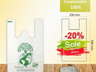 Sacoșe biodegradabile - mater-bi (compostabil 100%) certificate tuv austria foto 4